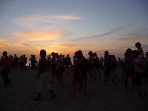 Triathletes Right Before Start