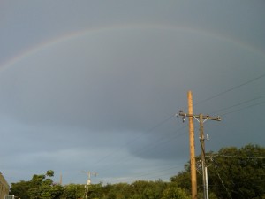 Rainbow Outside of Office Today