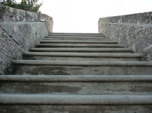 Coral Rock Stairs At Matheson Hammock Beach in Coral Gables