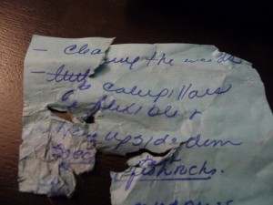 sticky note unraveled